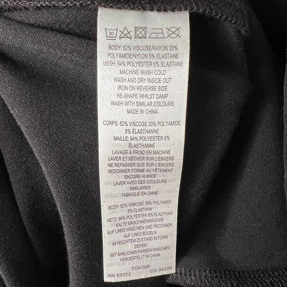 French Connection Black Lea Polka Dot Mesh Jumpsuit Size 8 - Picture 6 of 8